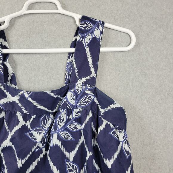 Dreams & Co Blue Floral Hawaiian Sleeveless Nightgown Women's Plus 2X - Picture 4 of 10